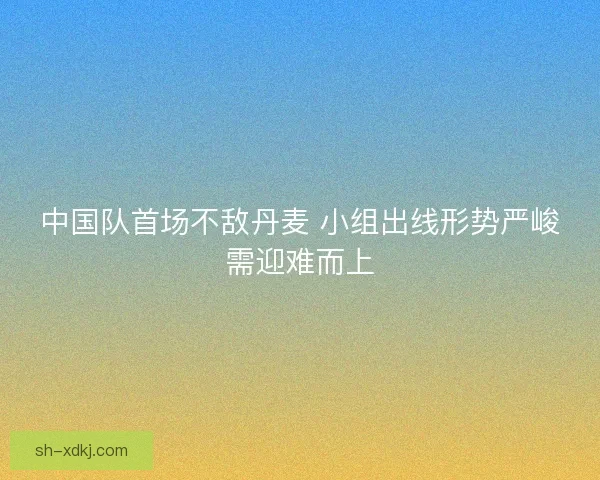 中国队首场不敌丹麦 小组出线形势严峻需迎难而上