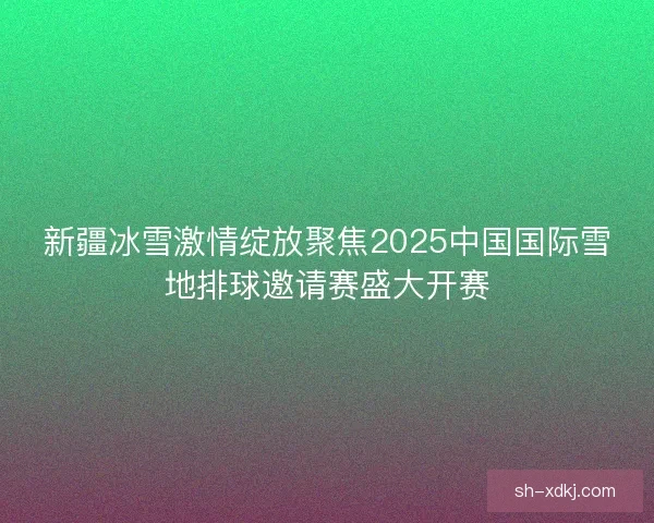 新疆冰雪激情绽放聚焦2025中国国际雪地排球邀请赛盛大开赛