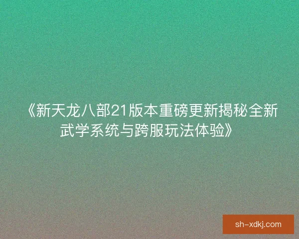 《新天龙八部21版本重磅更新揭秘全新武学系统与跨服玩法体验》