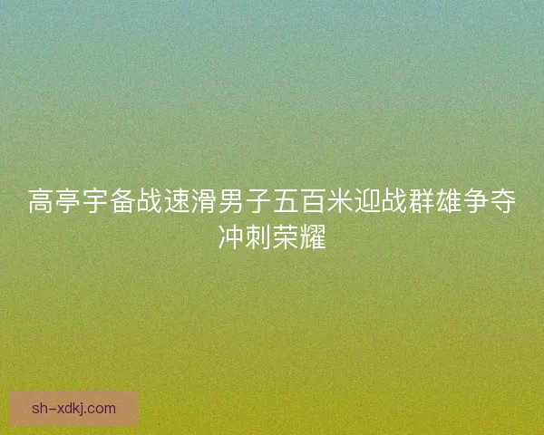 高亭宇备战速滑男子五百米迎战群雄争夺冲刺荣耀