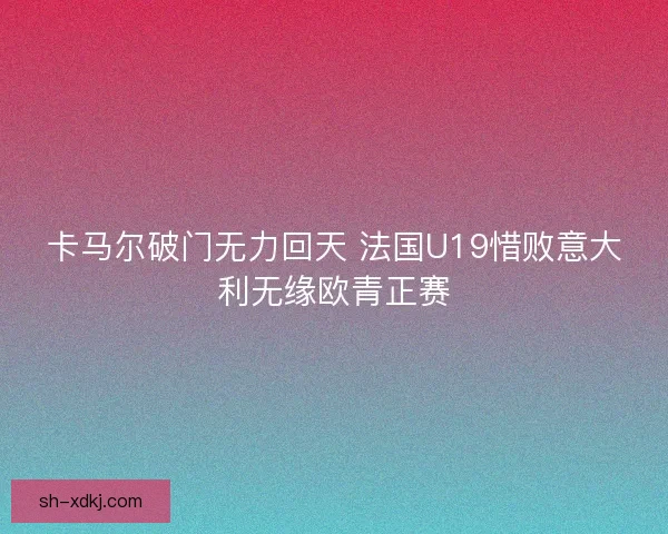 卡马尔破门无力回天 法国U19惜败意大利无缘欧青正赛